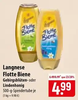 Famila Nord Ost Langnese Flotte Biene Gebirgsblüten- oder Lindenhonig Angebot