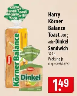Famila Nord Ost Harry Körner Balance Toast Angebot