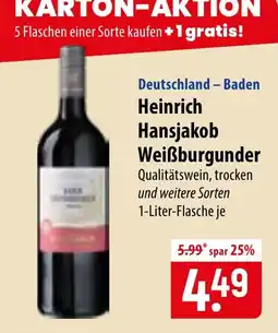 Famila Nord Ost Heinrich Hansjakob Weißburgunder Angebot