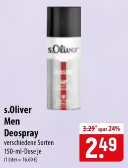 Famila Nord Ost s.Oliver Men Deospray Angebot