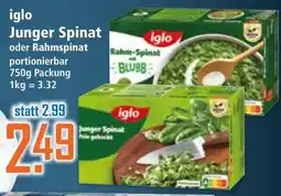Klaas und Kock iglo Junger Spinat Angebot