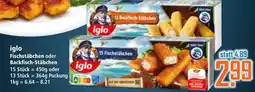 Klaas und Kock iglo Fischstäbchen oder Backfisch-Stäbchen Angebot
