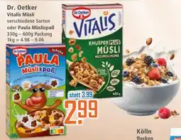 Klaas und Kock Dr. Oetker VITALIS Müsli Angebot
