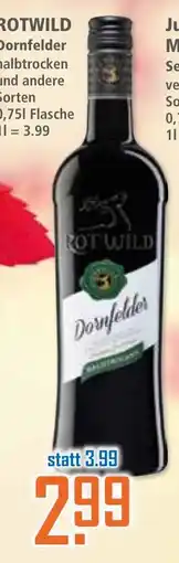 Klaas und Kock ROTWILD Dornfelder Angebot