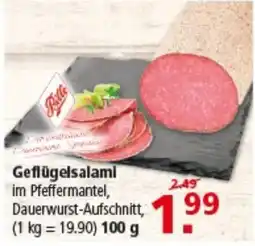 Multi Markt Pfiff Geflügelsalami im Pfeffermantel Angebot