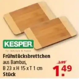 Multi Markt KESPER Frühstücksbrettchen aus Bambus Angebot