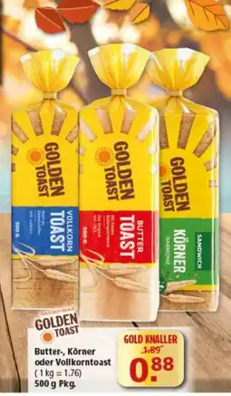 Multi Markt GOLDEN TOAST Butter-, Körner oder Vollkorntoast Angebot