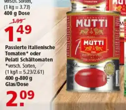 Multi Markt Mutti Passierte italienische Tomaten Angebot