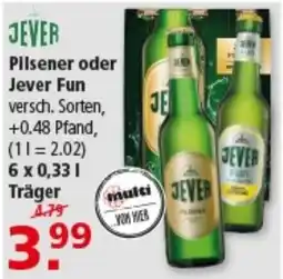 Multi Markt Jever Pilsener oder Jever Fun Angebot