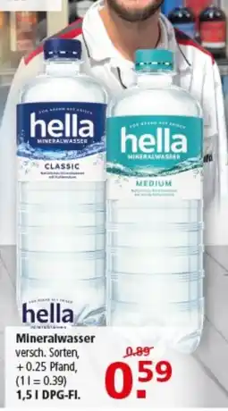 Multi Markt Mineralwasser hella Angebot