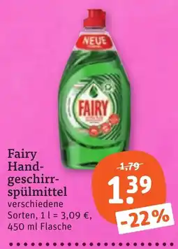 tegut Fairy Hand-geschirrspülmittel Angebot