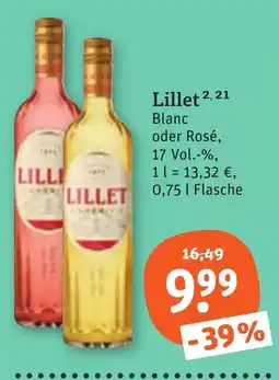 tegut Lillet Blanc oder Rosé Angebot