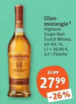 tegut Glenmorangie Highland Single Malt Scotch Whisky Angebot