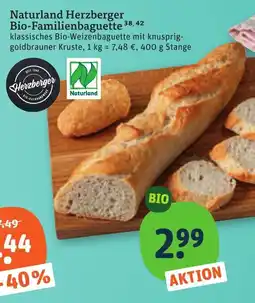 tegut Naturland Herzberger Bio-Familienbaguette Angebot