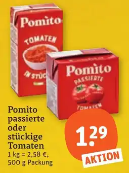 tegut Pomito passierte oder stückige Tomaten Angebot