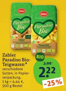 tegut Zabler Paradiso Bio-Teigwaren Angebot