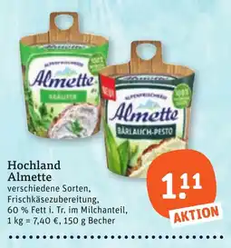 tegut Hochland Almette Angebot