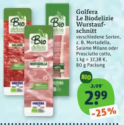 tegut Golfera Le Biodelizie Wurstaufschnitt Angebot