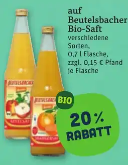 tegut Beutelsbacher Bio-Saft Angebot