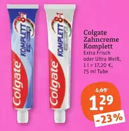 tegut Colgate Zahncreme Komplett Angebot