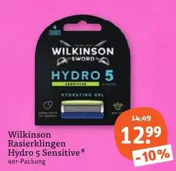 tegut Wilkinson Rasierklingen Hydro 5 Sensitive Angebot