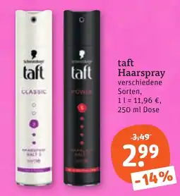 tegut taft Haarspray Angebot