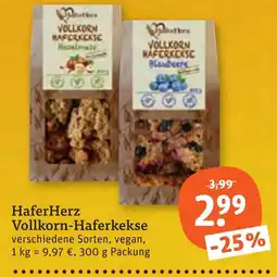 tegut HaferHerz Vollkorn-Haferkekse Angebot