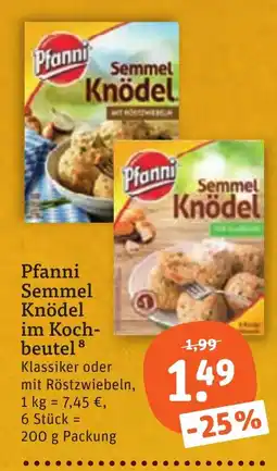 tegut Pfanni Semmel Knödel Angebot