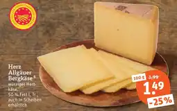 tegut Herz Allgäuer Bergkäse Angebot