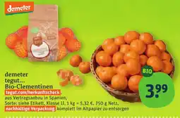tegut demeter Bio-Clementinen Angebot