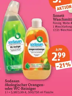 tegut Sodasan ökologischer Orangen- oder WC-Reiniger Angebot