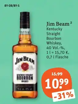 tegut Jim Beam Kentucky Straight Bourbon Whiskey Angebot