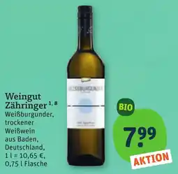 tegut Weingut Zähringer Weißburgunder Angebot