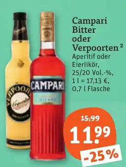 tegut Campari Bitter oder Verpoorten Angebot