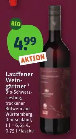 tegut Lauffener Weingärtner Bio-Schwarzerlesling, trockener Rotwein Angebot