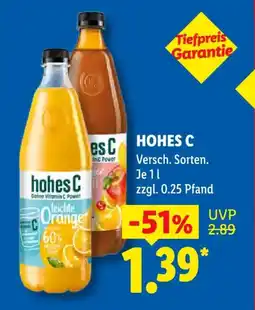 Lidl hohes C Angebot