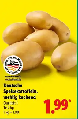 Lidl Deutsche Speisekartoffeln, mehlig kochend Angebot