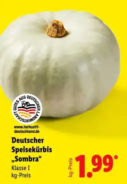 Lidl Deutscher Speisekürbis "Sombra" Angebot