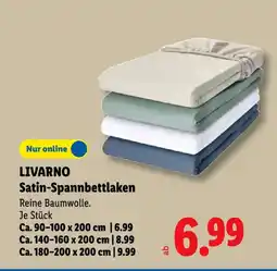 Lidl LIVARNO Satin-Spannbettklaken Angebot