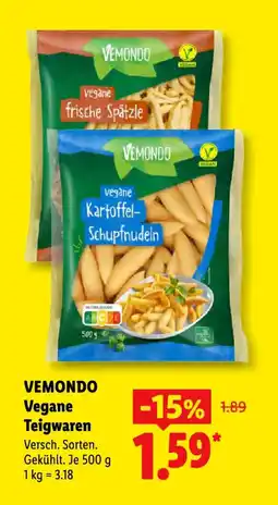 Lidl VEMONDO Vegane Teigwaren Angebot