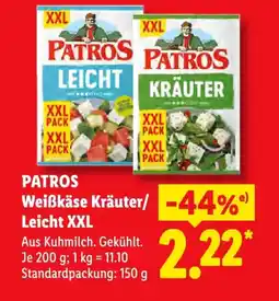 Lidl PATROS Weißkäse Kräuter/Leicht XXL Angebot