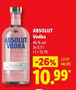 Lidl ABSOLUT Vodka Angebot