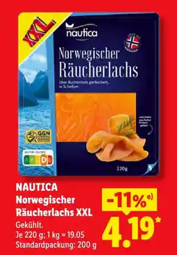 Lidl NAUTICA Norwegischer Räucherlachs XXL Angebot