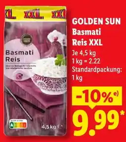 Lidl GOLDEN SUN Basmati Reis XXL Angebot