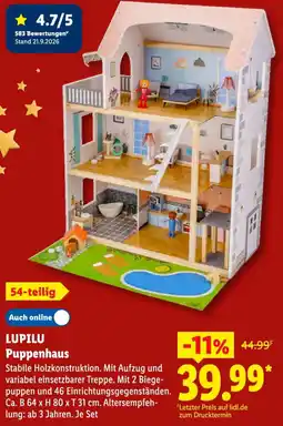 Lidl LUPILU Puppenhaus Angebot