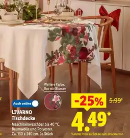 Lidl LIVARNO Tischdecke Angebot