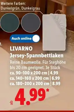 Lidl LIVARNO Jersey-Spannbettlaken Angebot