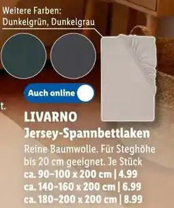 Lidl LIVARNO Jersey-Spannbettlaken Angebot
