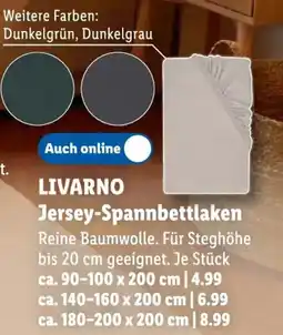 Lidl LIVARNO Jersey-Spannbettlaken Angebot