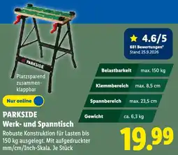 Lidl PARKSIDE Werk- und Spanntisch Angebot